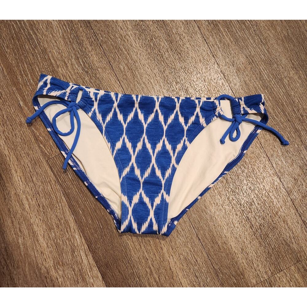 Robin Piccone Medium Aubrey Loop Tie Side Hipster Bikini Bottom Ikat Swim Suit